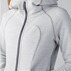 New W/O tags Lululemon Striped Scuba III Sweatshirt Hoodie Top Zip 4